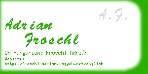 adrian froschl business card